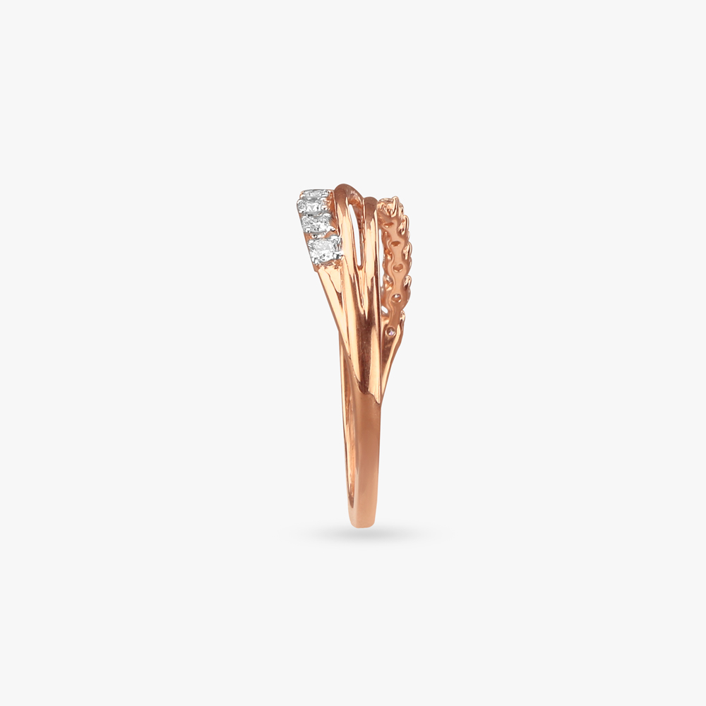 Glowing Wave Diamond Finger Ring,,hi-res image number null