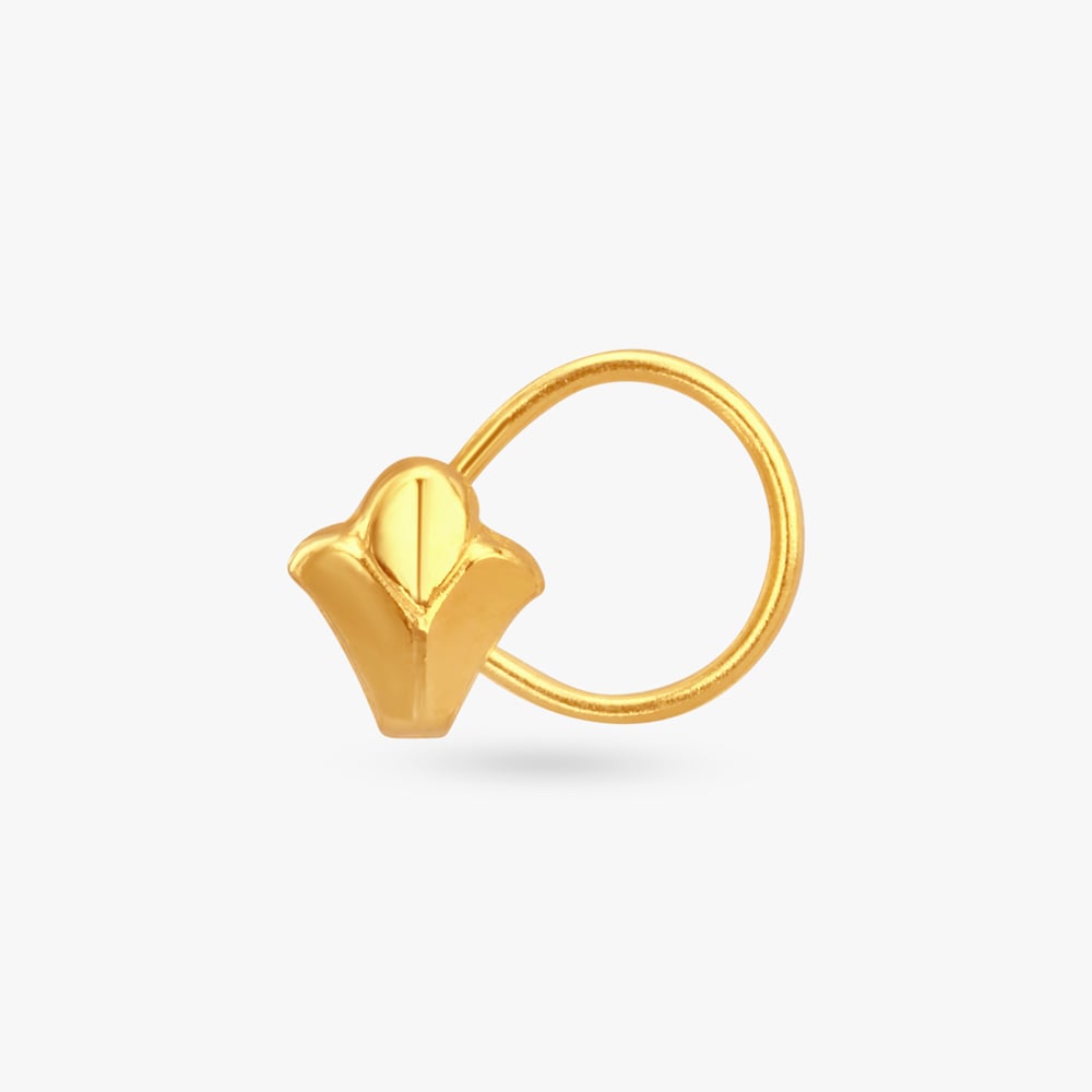 Petal Grace Gold Nose Pin,,hi-res image number null