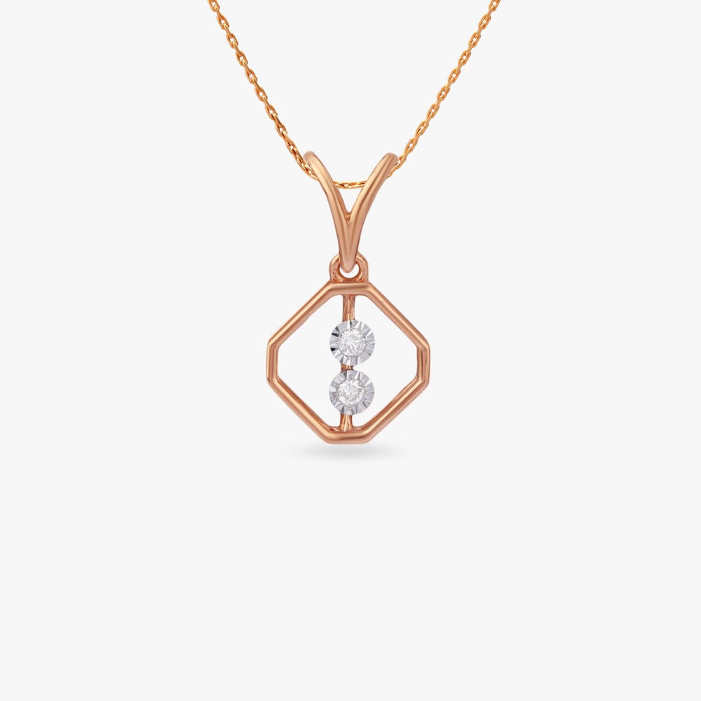 Hexa Duo Diamond Pendant,,hi-res image number null