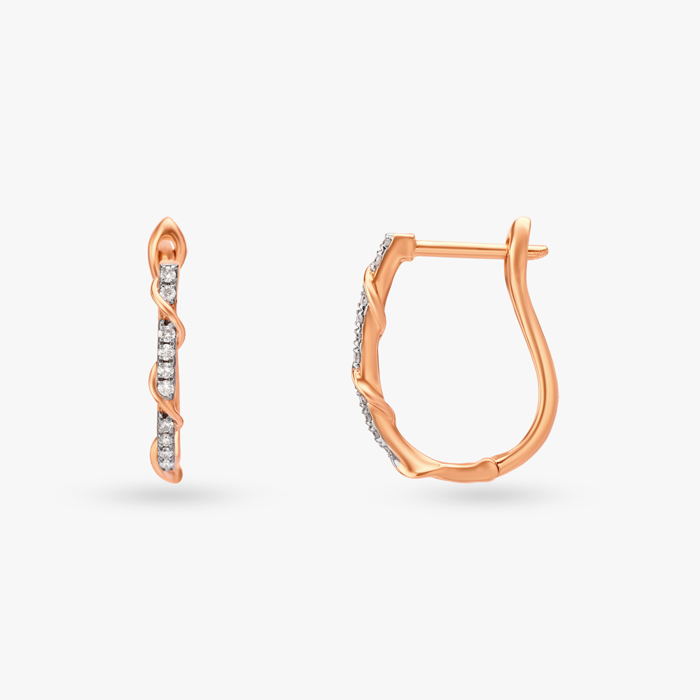 Twist Brilliance Diamond Hoop Earrings,,hi-res image number null