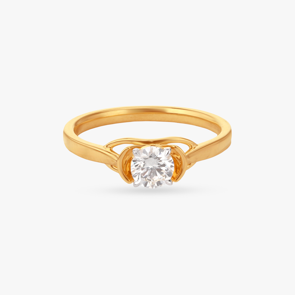 Crescent Embrace Solitaire Ring,,hi-res image number null