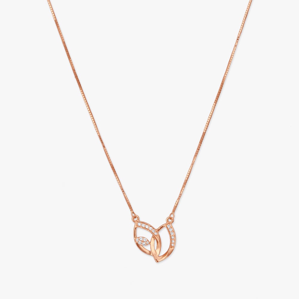 

Contemporary Grace Diamond Pendant with Chain