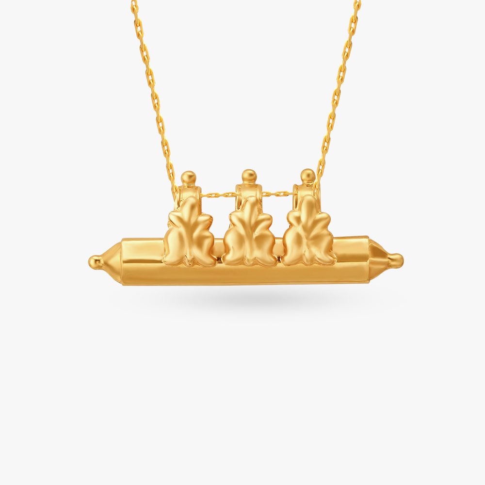 Radiant Gold Thali Pendant,,hi-res image number null