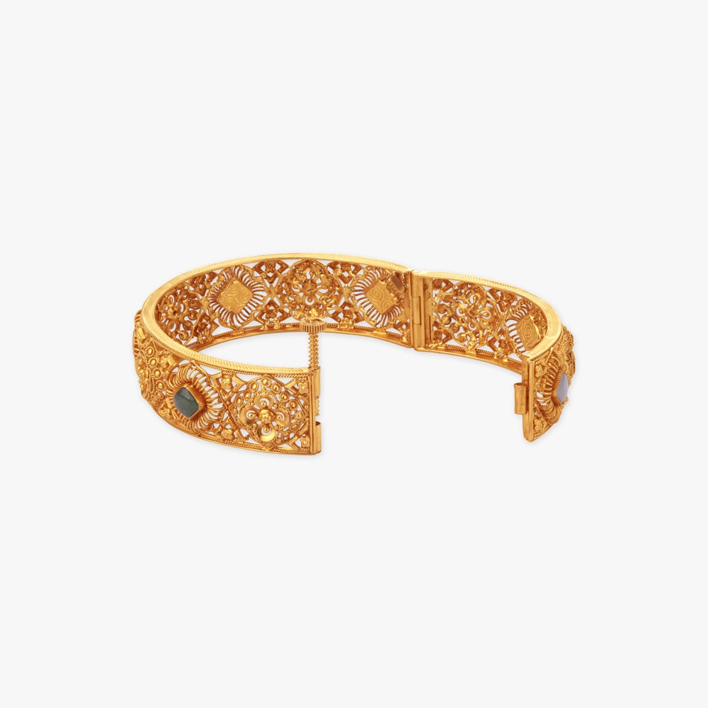 Star Weave Gold Bangle,,hi-res image number null