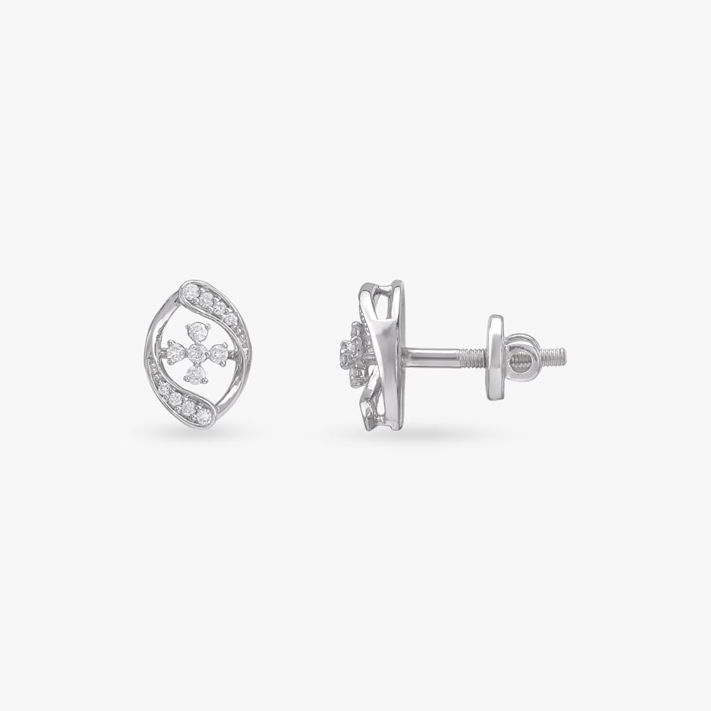 Blossom Glow Diamond Stud Earrings,,hi-res image number null