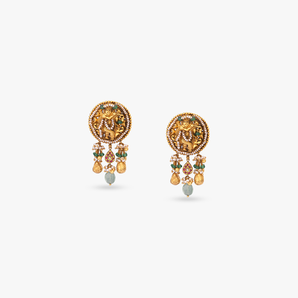 Emerald Vrindavan Veni Necklace Set,,hi-res image number null
