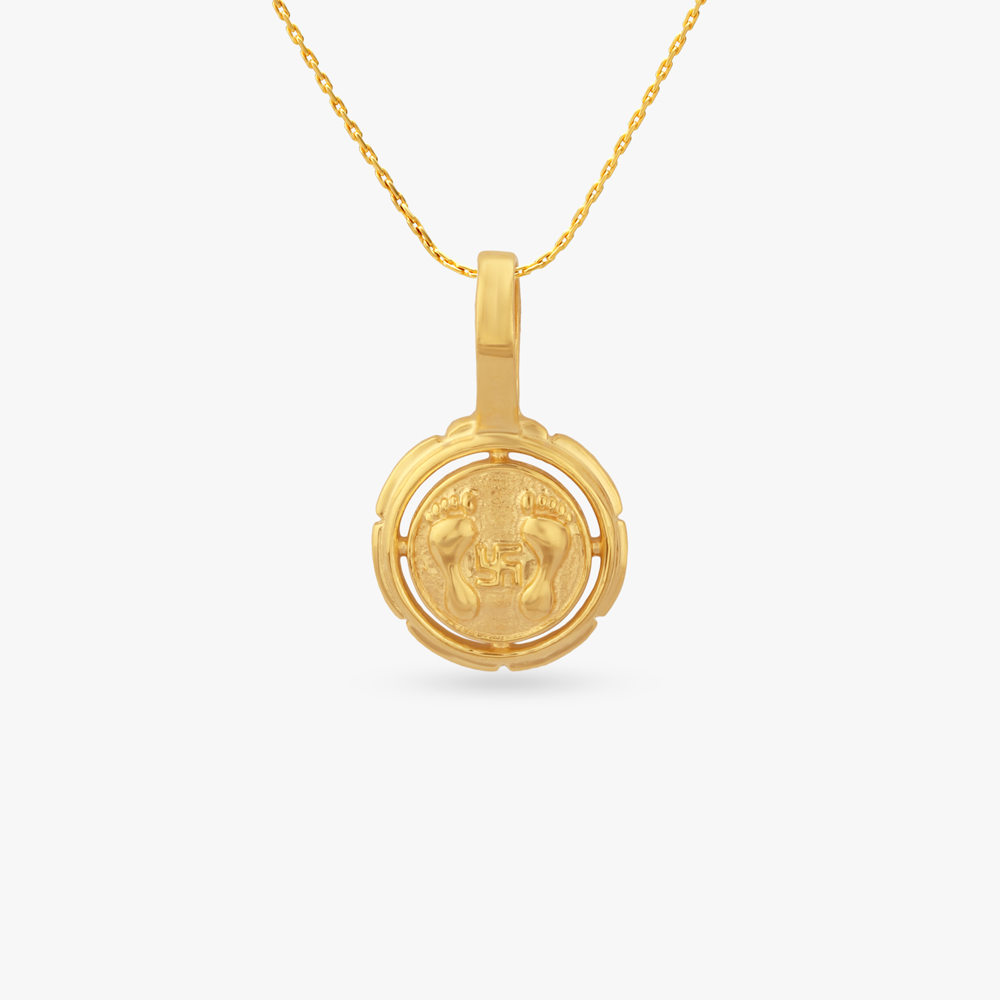 Ganesh Aura Gold Pendant,,hi-res image number null