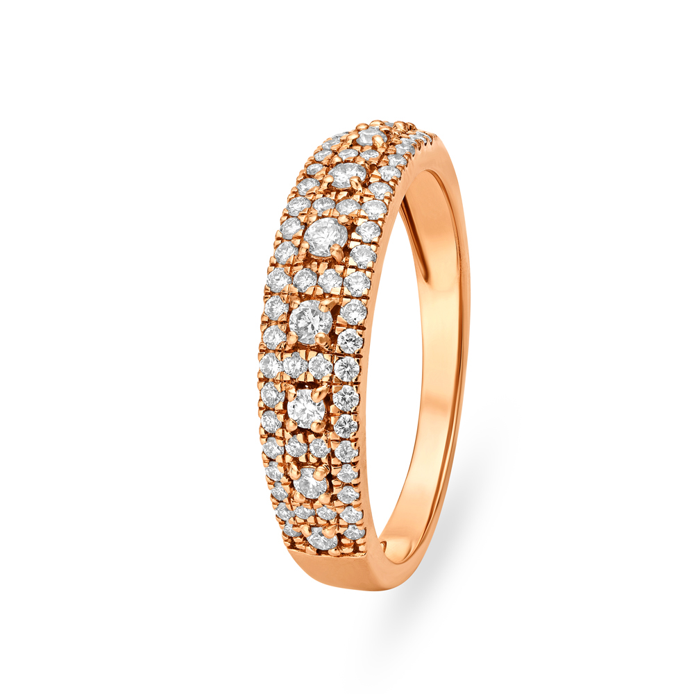 Mia By Tanishq 14kt Rose Gold Diamond Finger Ring | Diamond finger ring,  Office jewelry, Petite ring