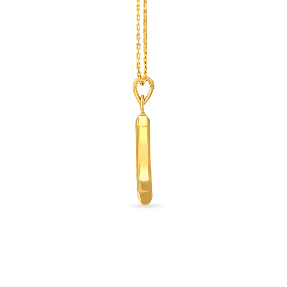Krishna Engraved Men's Laser Cut Gold Pendant,,hi-res image number null