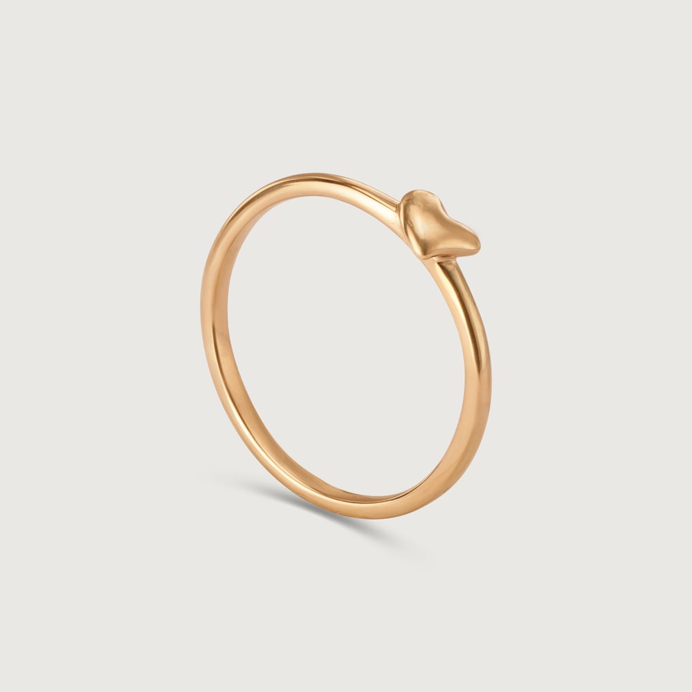 14KT Yellow Gold Heart-Shaped Finger Ring,,hi-res image number null