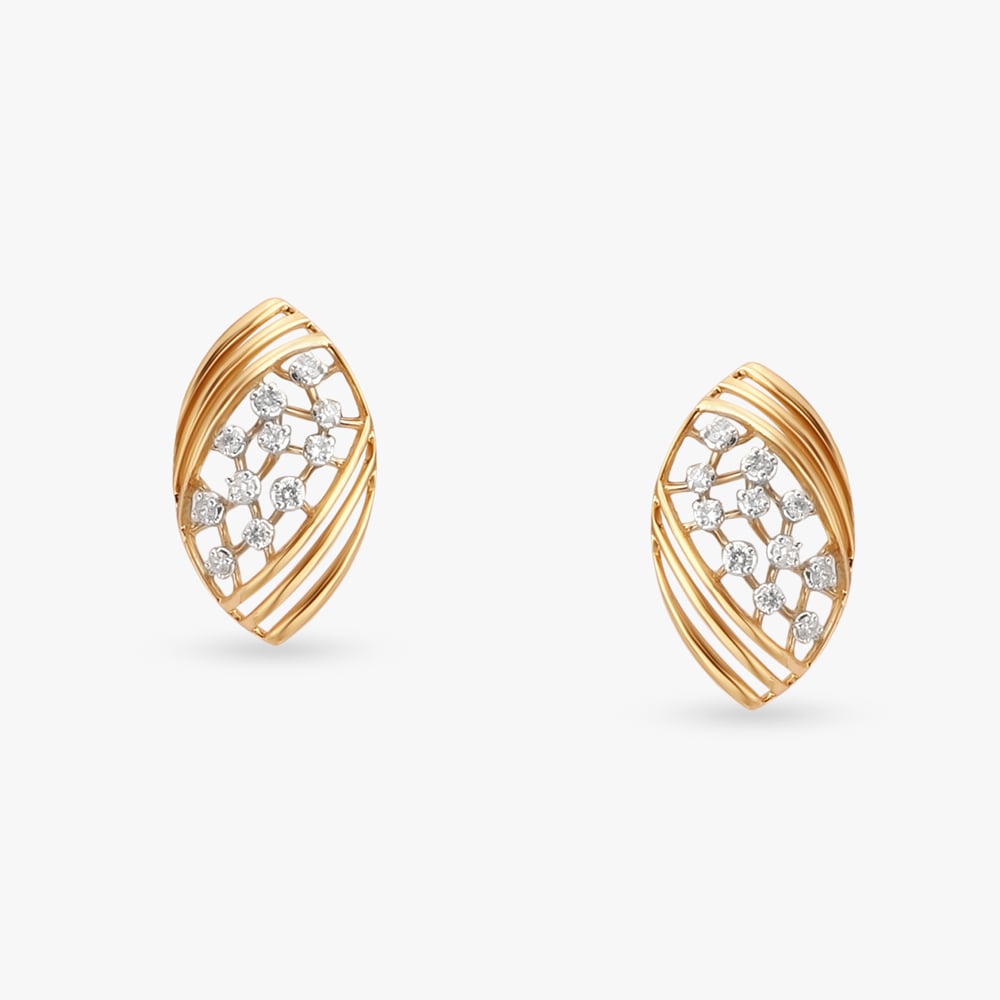 Luxe Lattice Daimond Stud Earrings,,hi-res image number null
