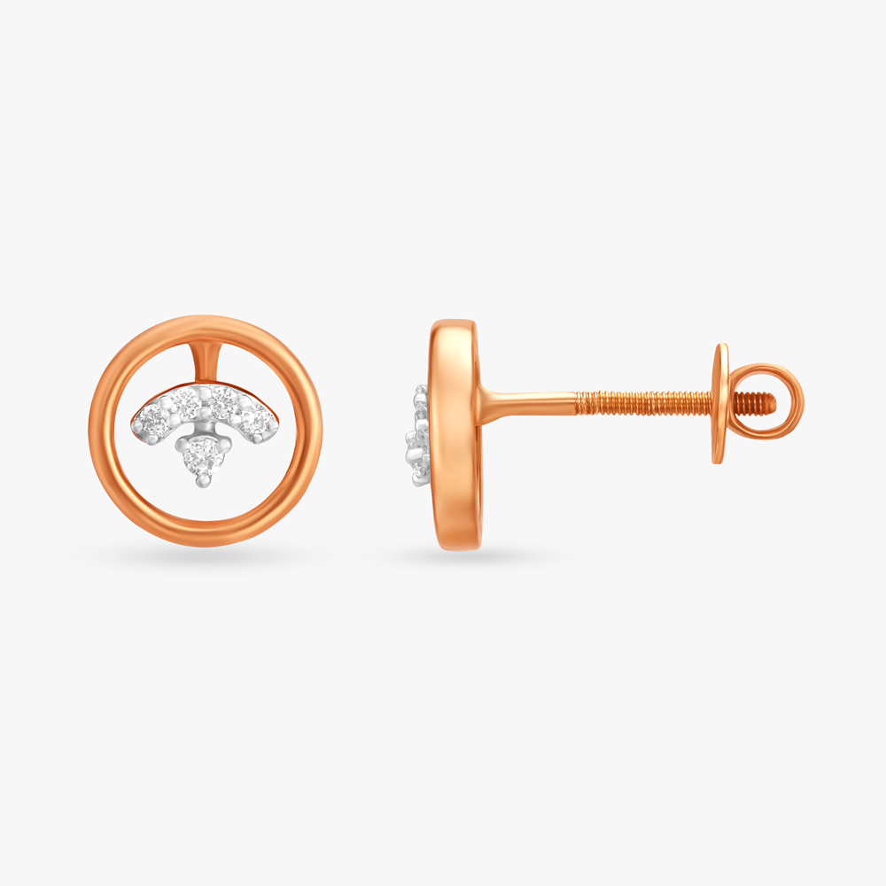 Radiant Geometric Diamond Stud Earrings,,hi-res image number null