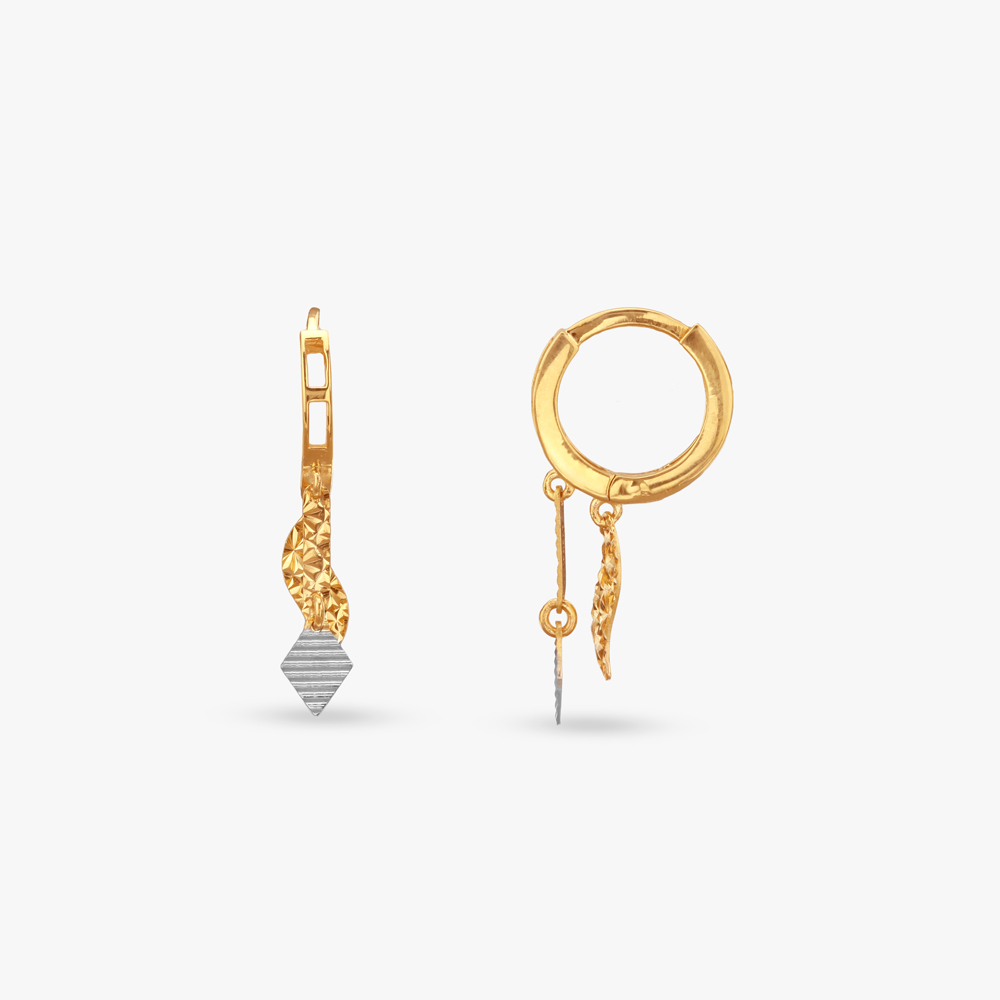 Twisted Glam Gold Hoop Earrings,,hi-res image number null