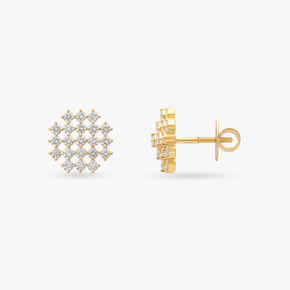 Cluster Diamond Stud Earrings,,hi-res image number null