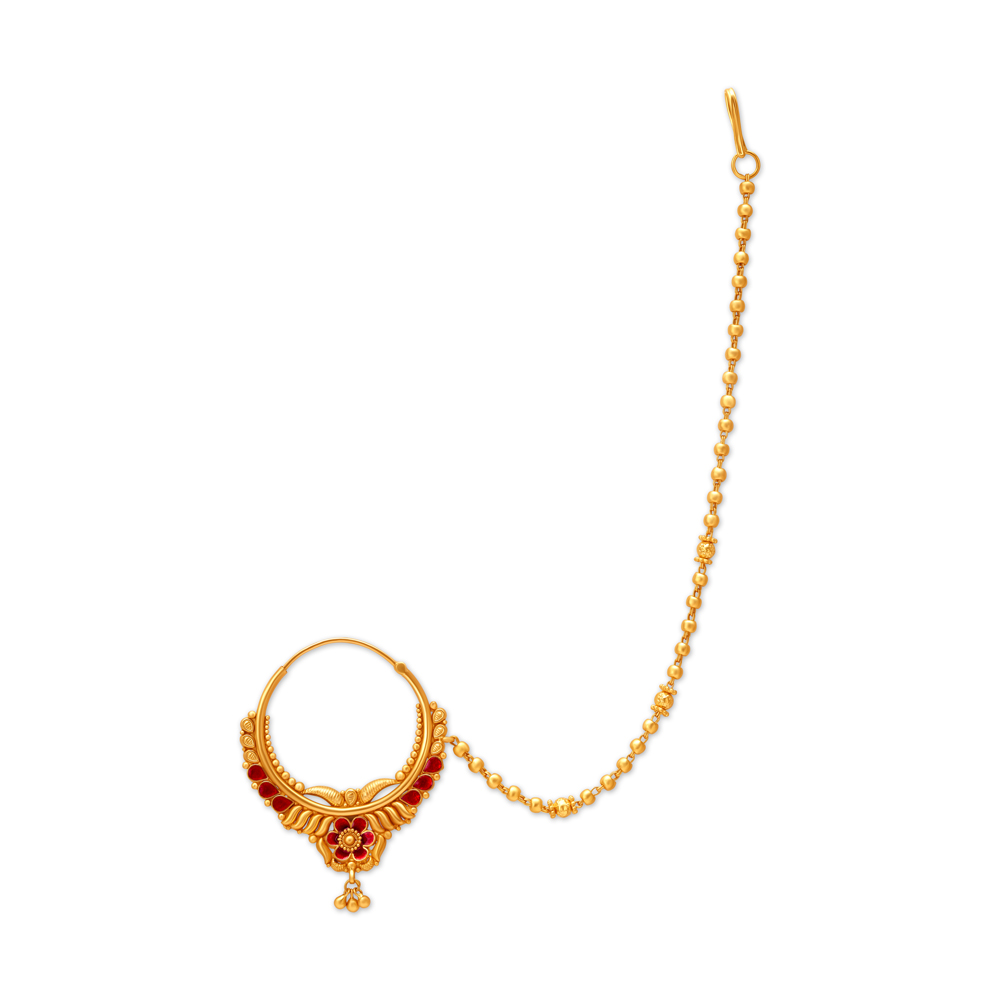 Traditional Floral Nose Ring,,hi-res image number null