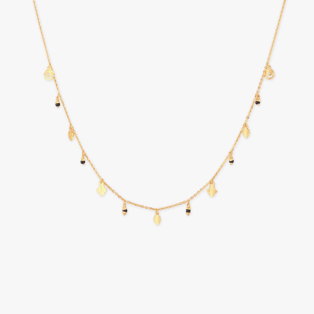

Leaf Drift Gold Mangalsutra