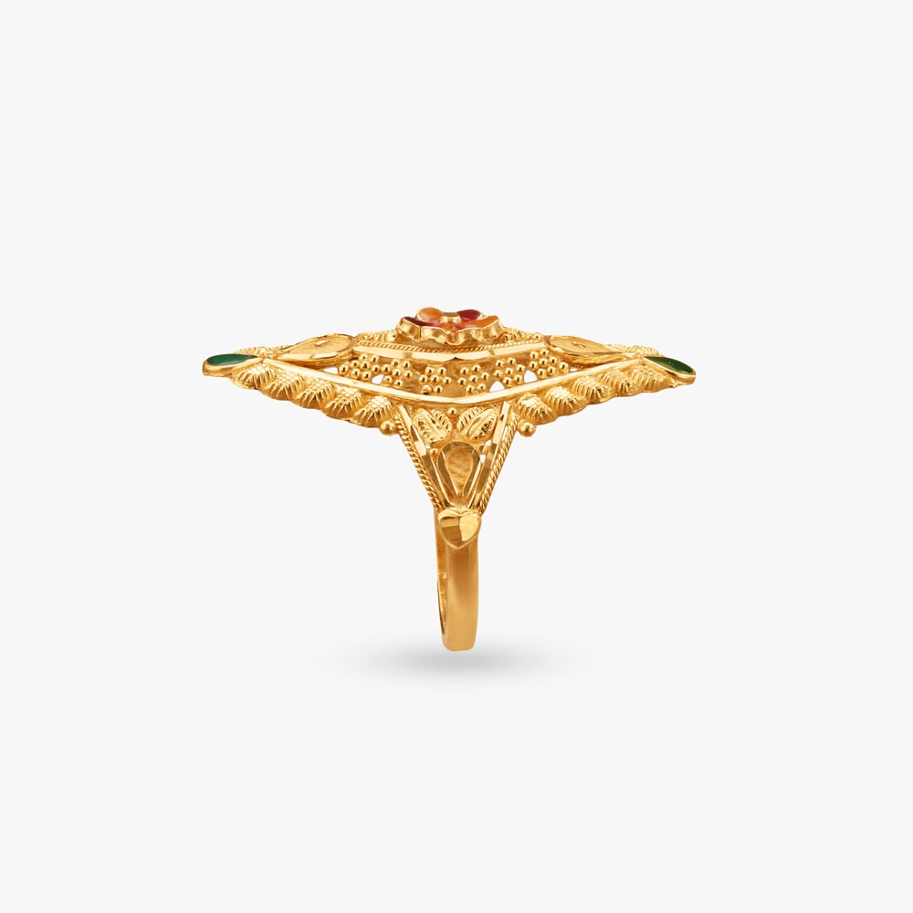 Ornate Lattice Gold Ring,,hi-res image number null
