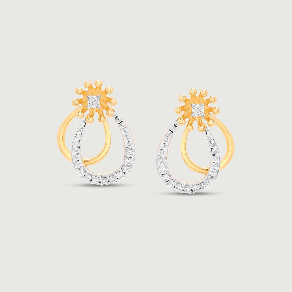Sparkly Bloom Diamond Stud Earrings,,hi-res image number null