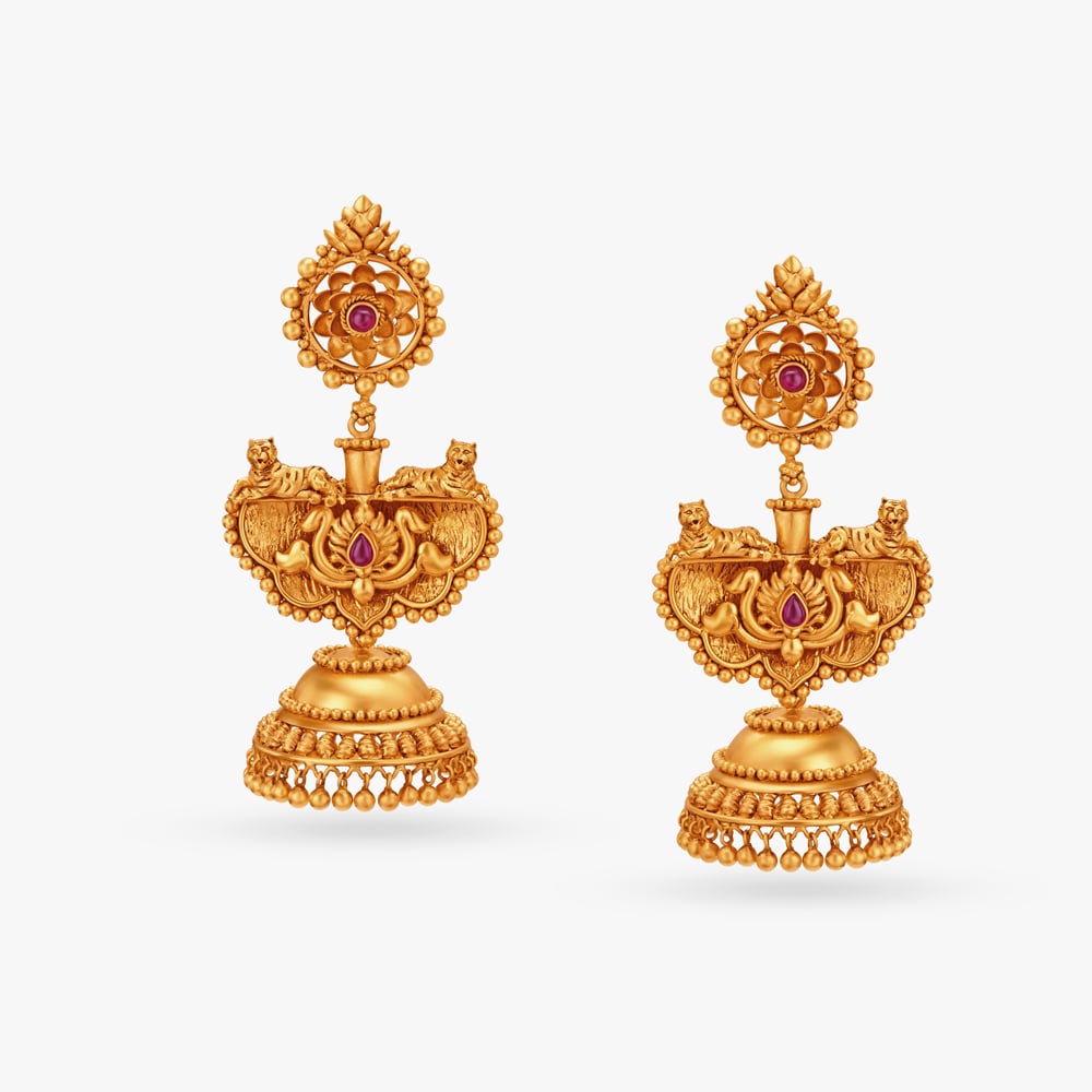 Radiant Temple Jhumkis,,hi-res image number null