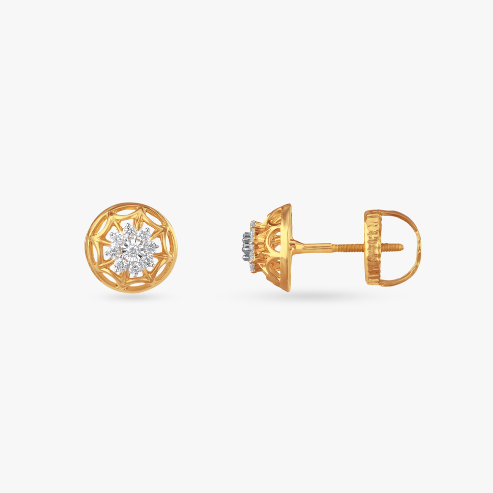 

Royal Web Diamond Stud Earrings