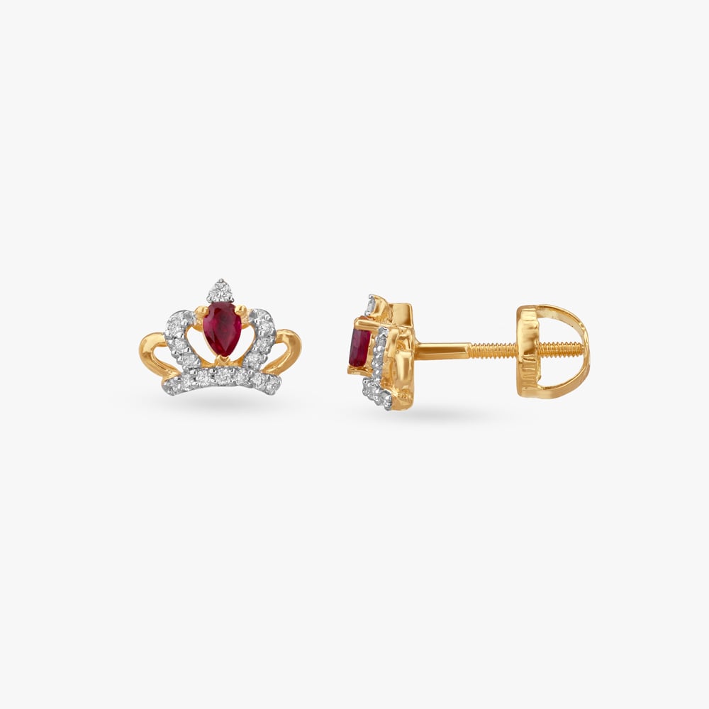 Little Princess Diamond Pendant and Earrings Set For Kids,,hi-res image number null