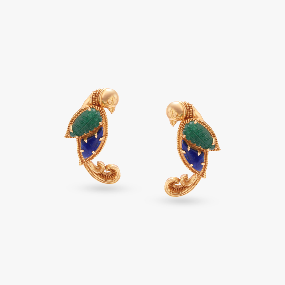 Tropical Wing Gold Pendant and Earrings Set,,hi-res image number null