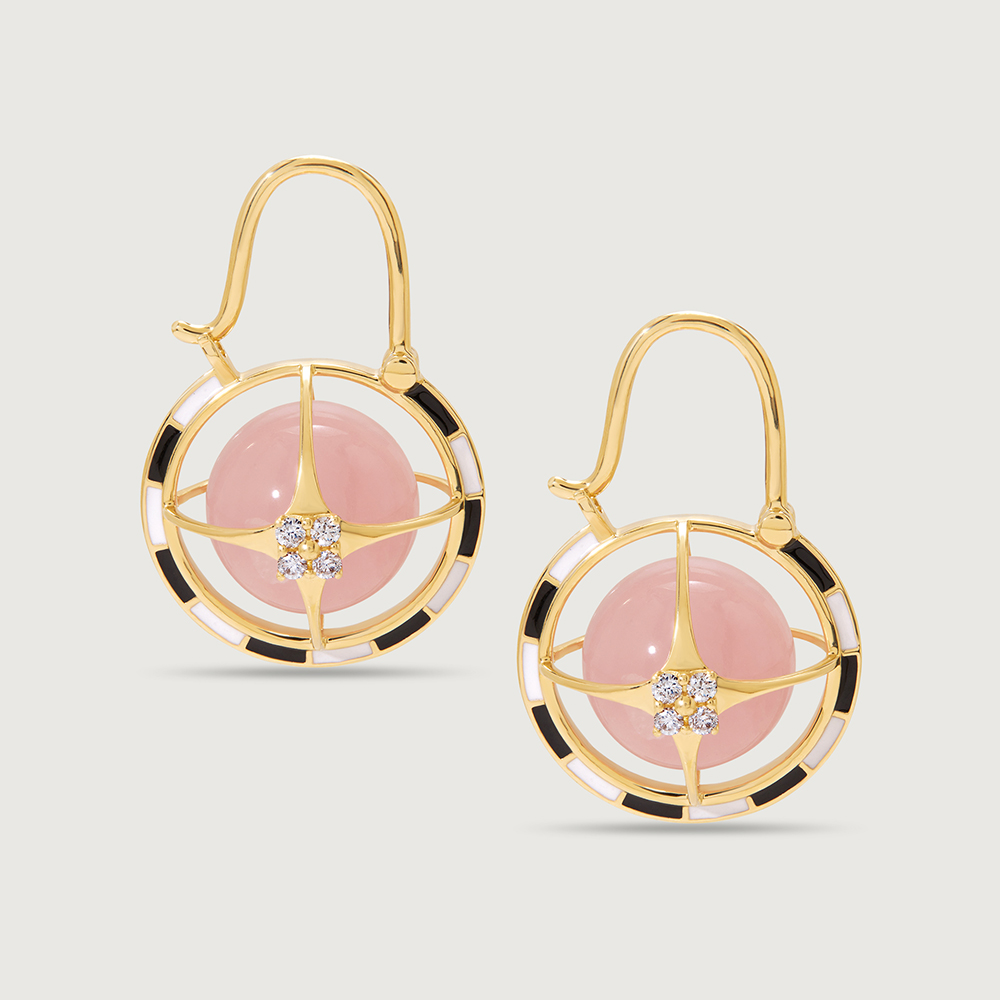 Versatile Chic Reversible 14KT Diamond Hoop Earrings,,hi-res image number null