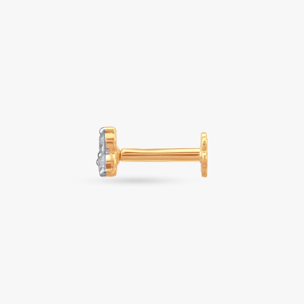 Triangle Gleam Diamond Nose Pin,,hi-res image number null
