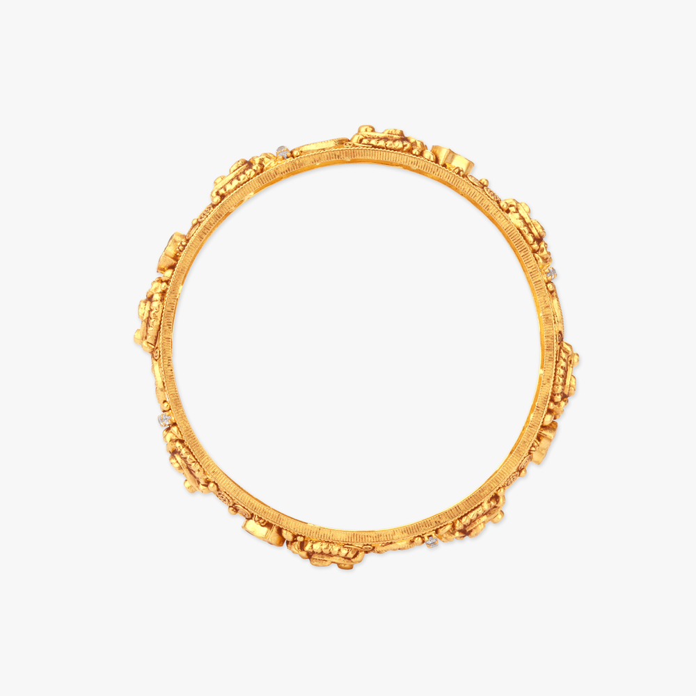 Peacock Medallion Gold Bangles,,hi-res image number null