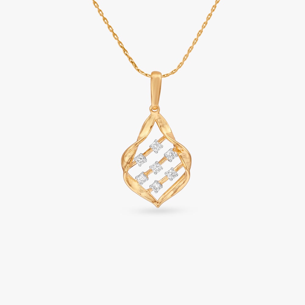 Sculpted Gleam Diamond Pendant and Earrings Set,,hi-res image number null
