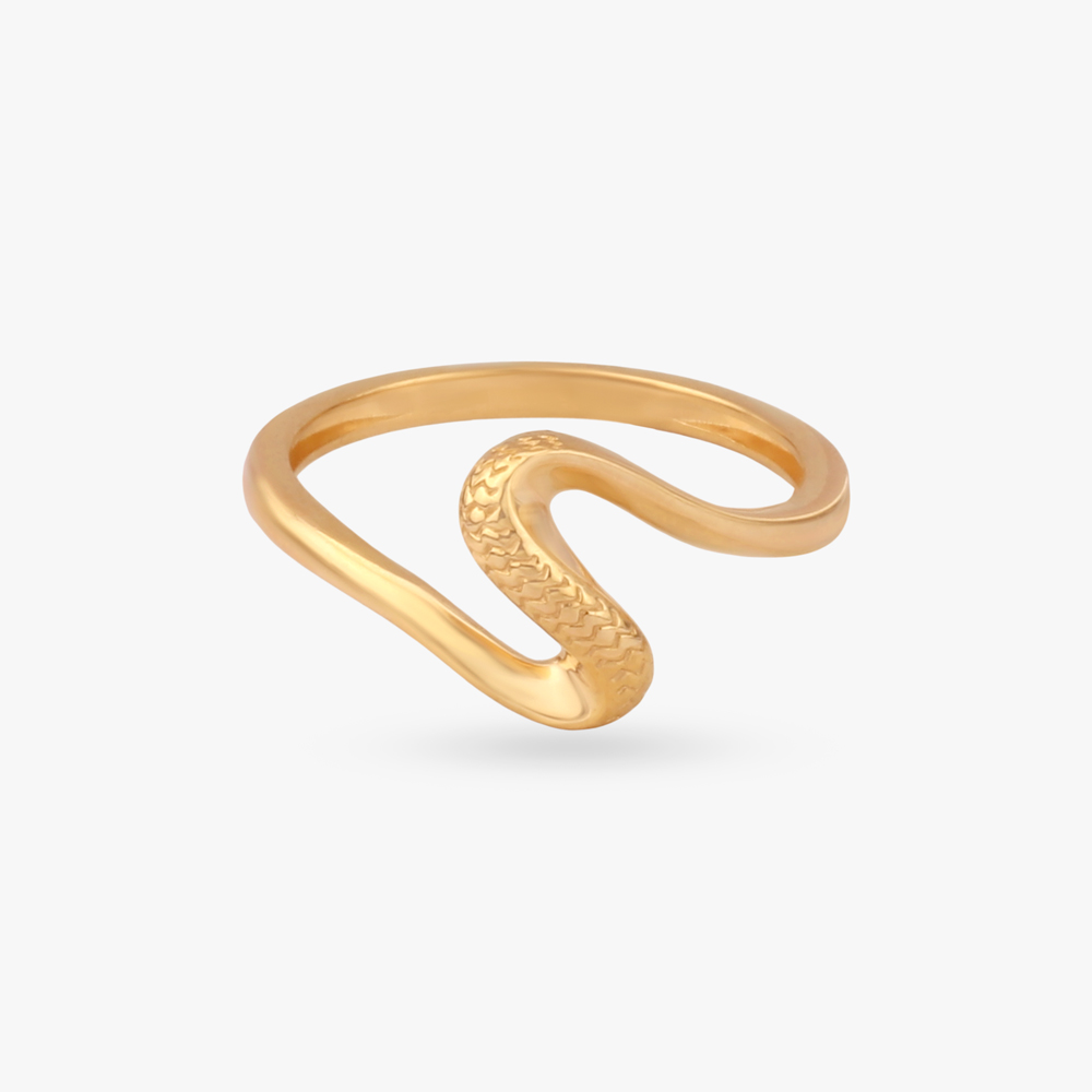 Contour Curve Gold Ring,,hi-res image number null