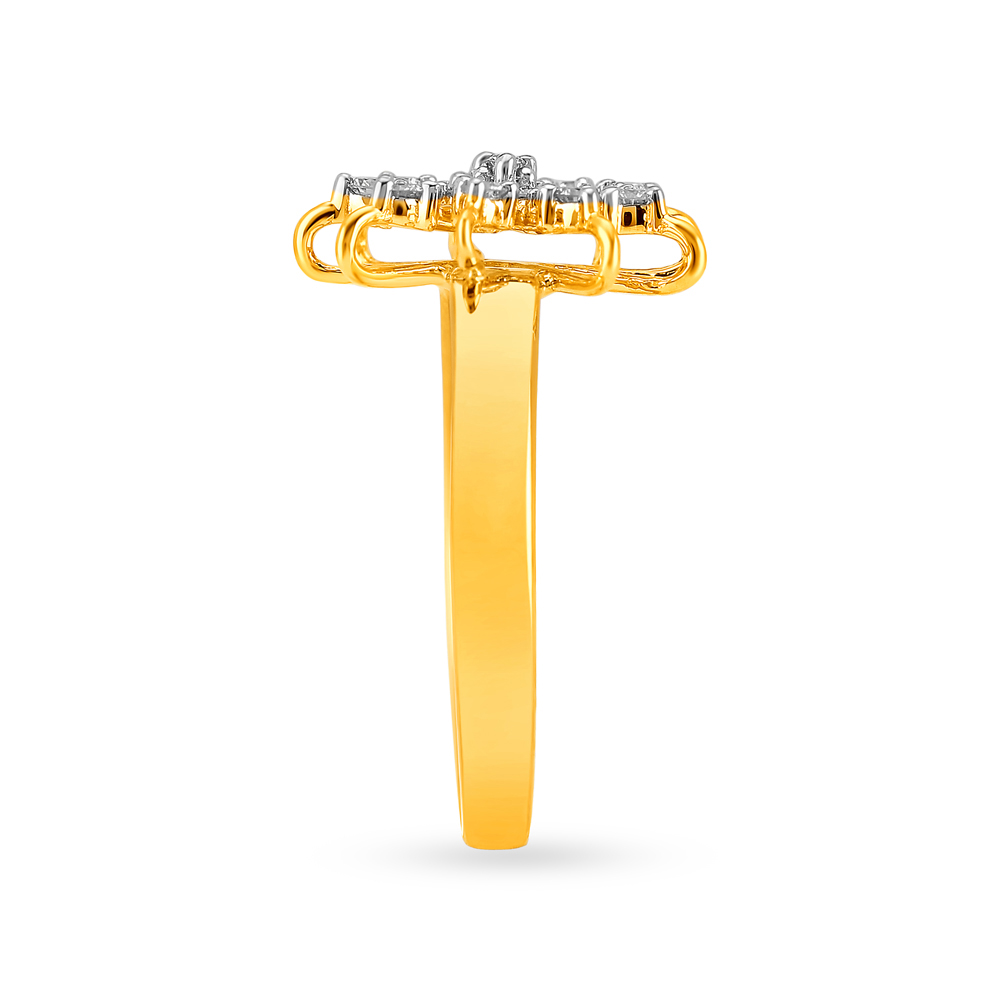 Sparkling Starburst Diamond Finger Ring,,hi-res image number null