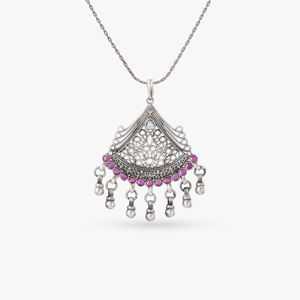 

Tribal Veil Silver Pendant