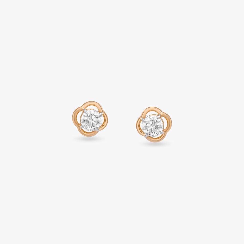 

Luminous Poise Solitaire Stud Earrings
