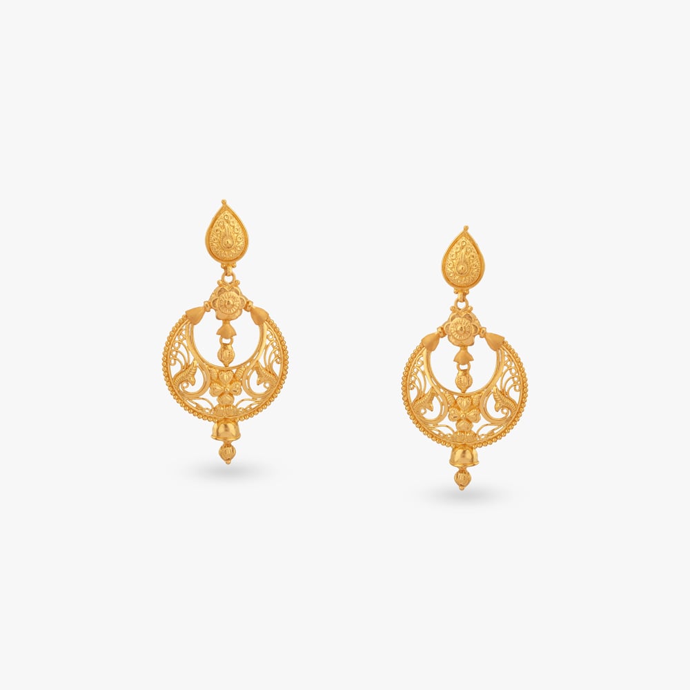 

Ornate Filigree Gold Drop Earrings