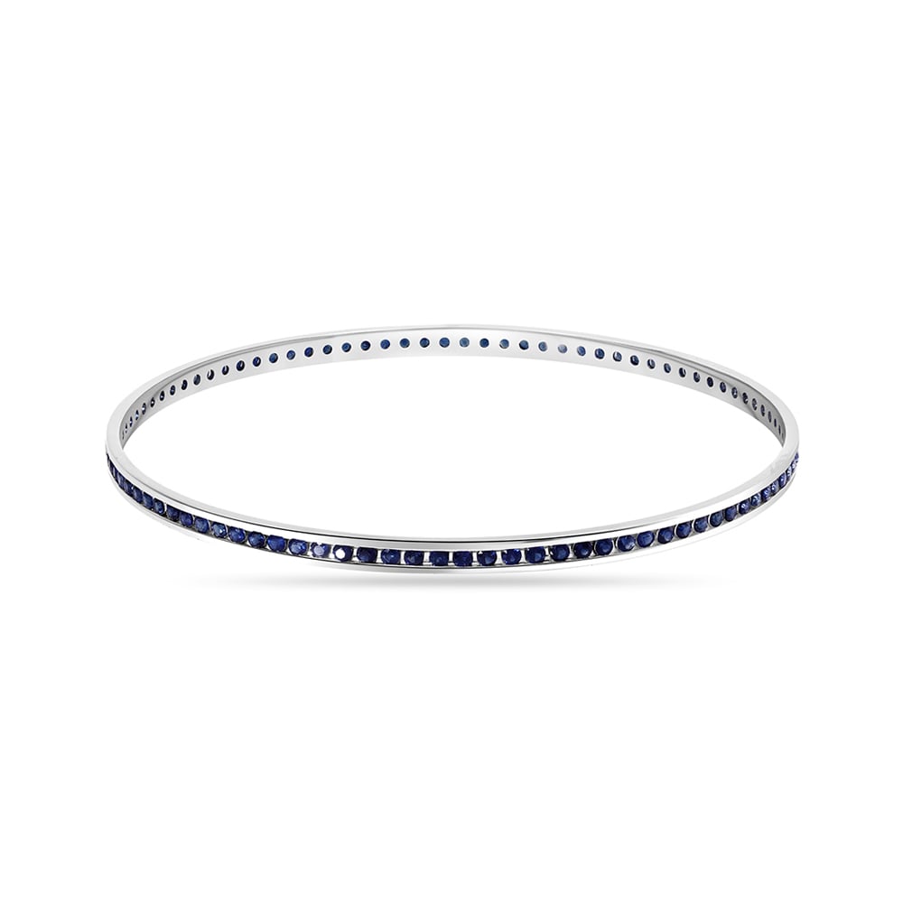 14 KT Blue Sapphire Bangle,,hi-res image number null