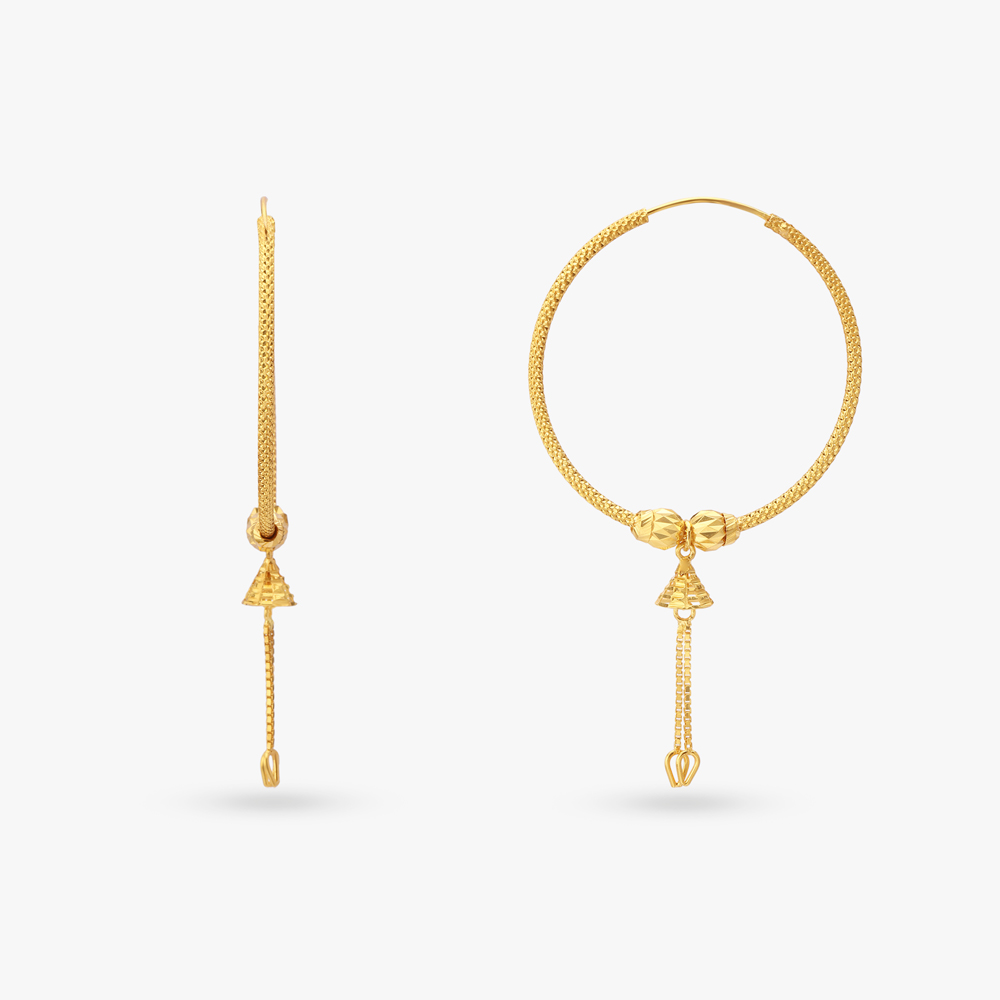 Delightful Gold Hoop Earrings,,hi-res image number null
