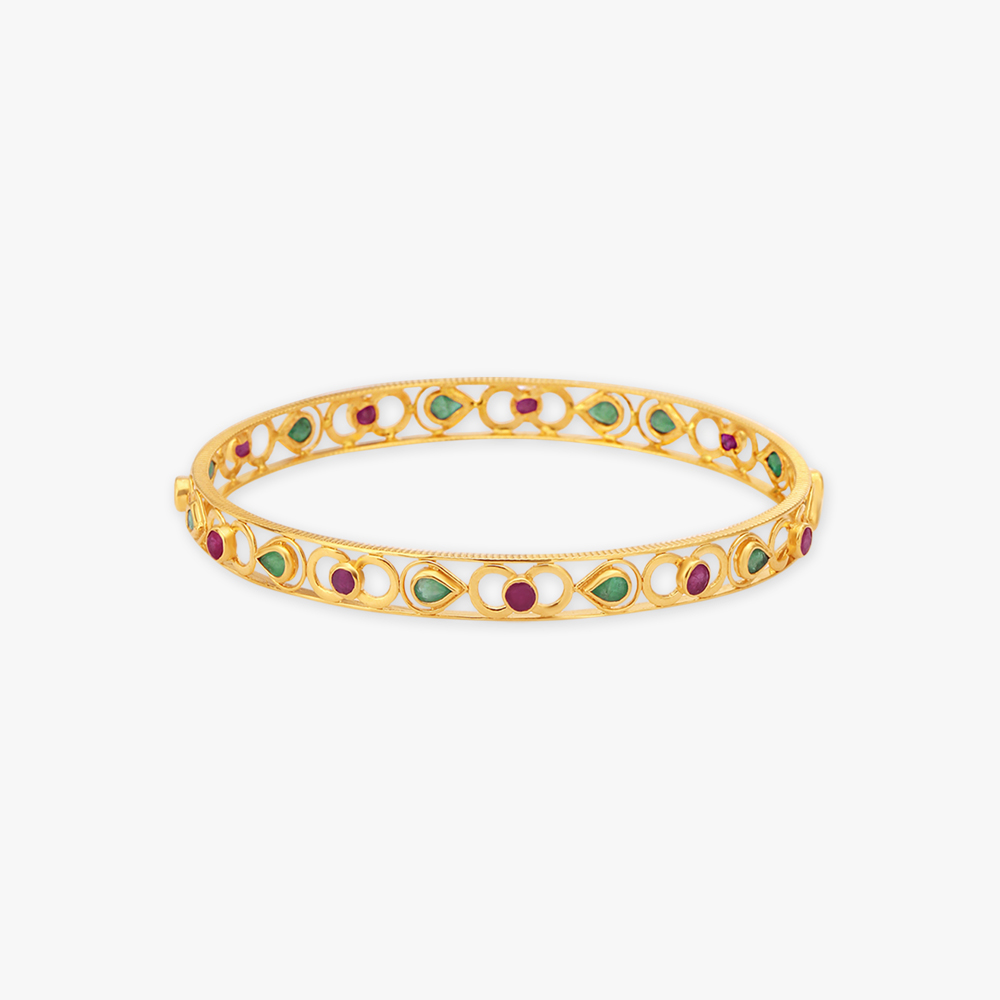 Raindrop Gold Bangles,,hi-res image number null