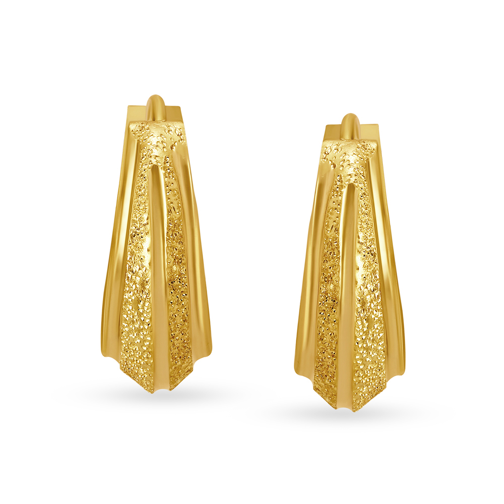 Traditional Shimmering Gold Hoop Earrings,,hi-res image number null