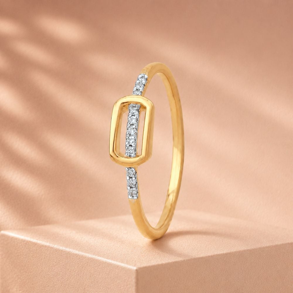 Linear Frame Diamond Ring,,hi-res image number null