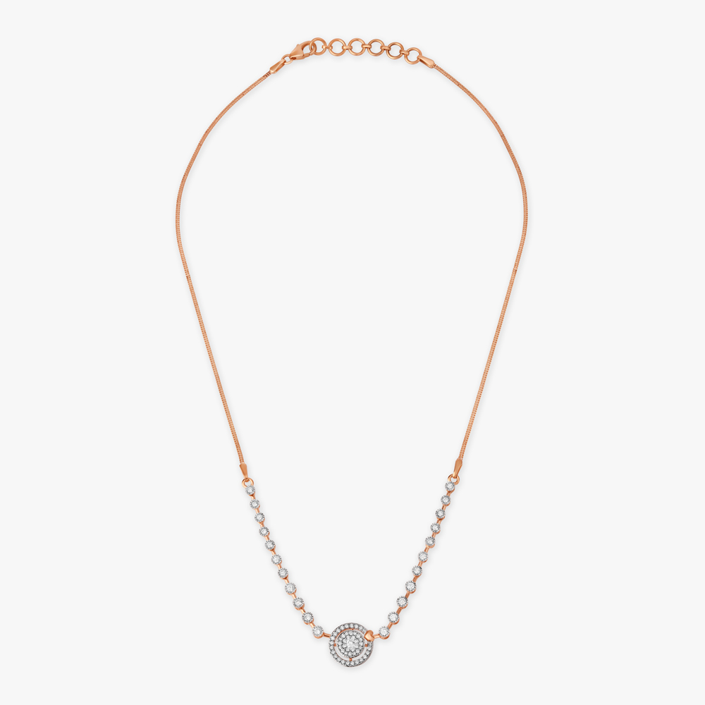 Sleek Gold and Diamond Necklace Set,,hi-res image number null