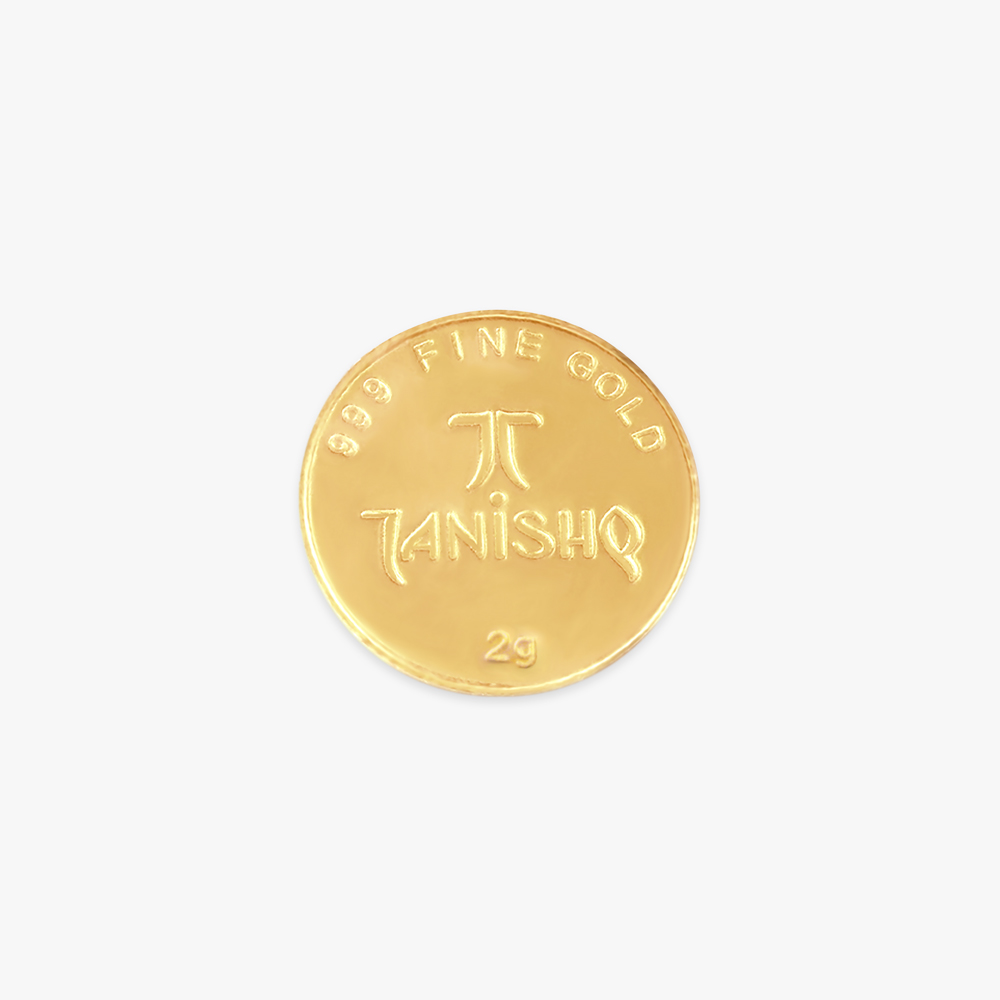 

2 gram 24 Karat Gold Coin with Ganesha Motif