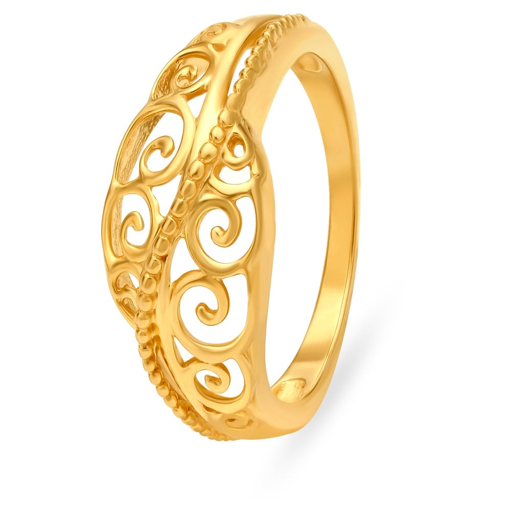 Enchanting Traditional Gold Mesh Ring,,hi-res image number null