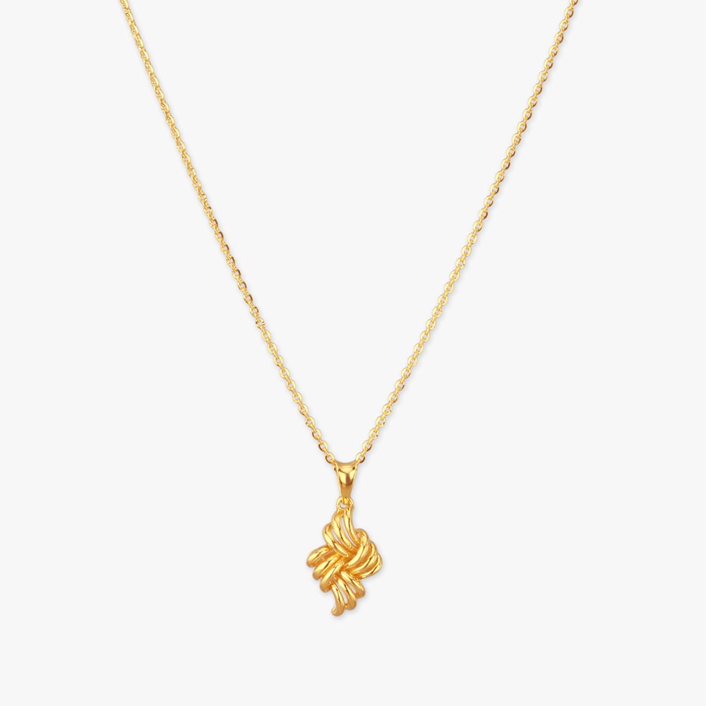 

Bold Artistic Gold Pendant with Chain