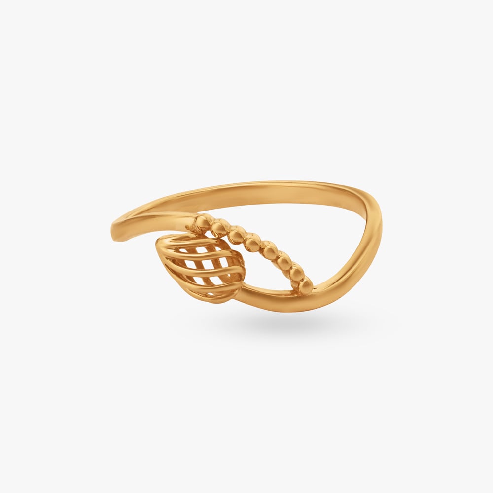 Filigree Leaf Gold Ring,,hi-res image number null