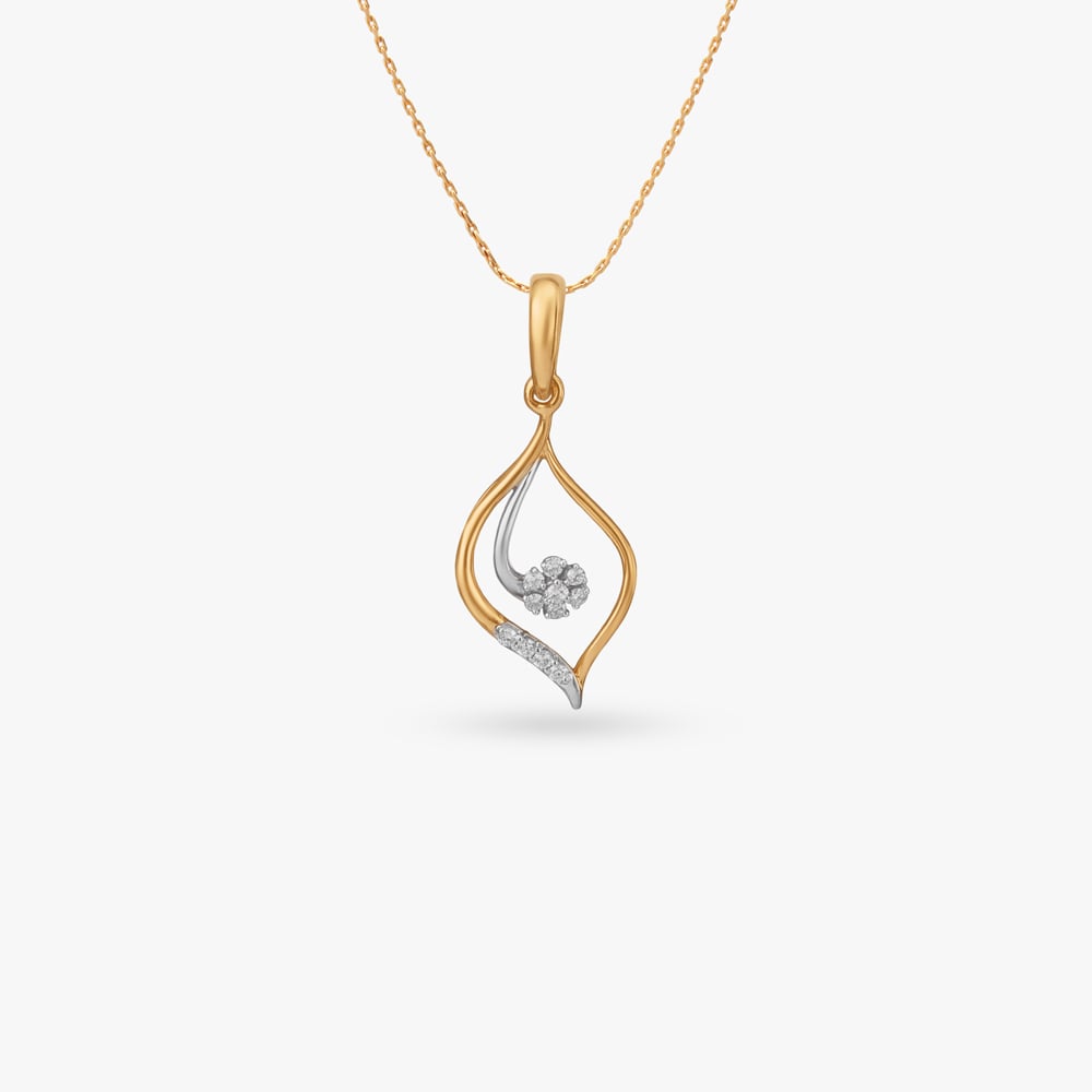 

Petal Embrace Diamond Pendant