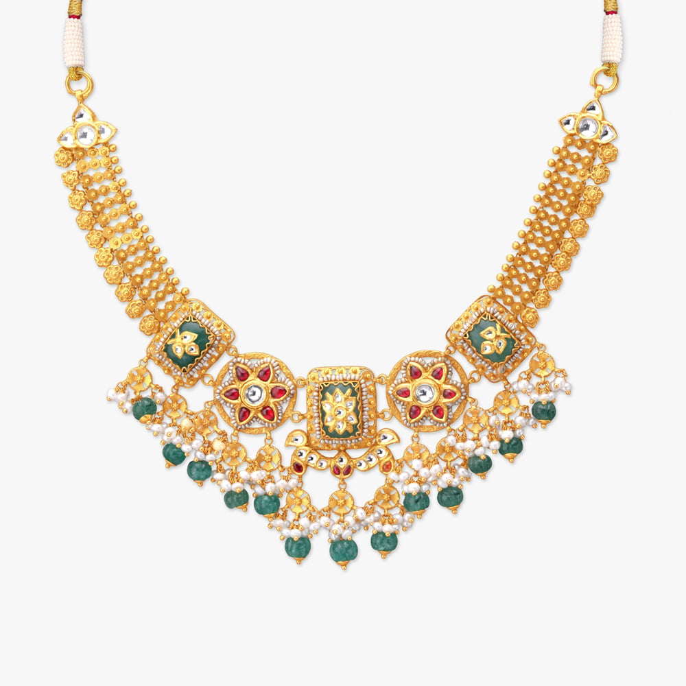 Vintage Blossom Gold Necklace set,,hi-res image number null
