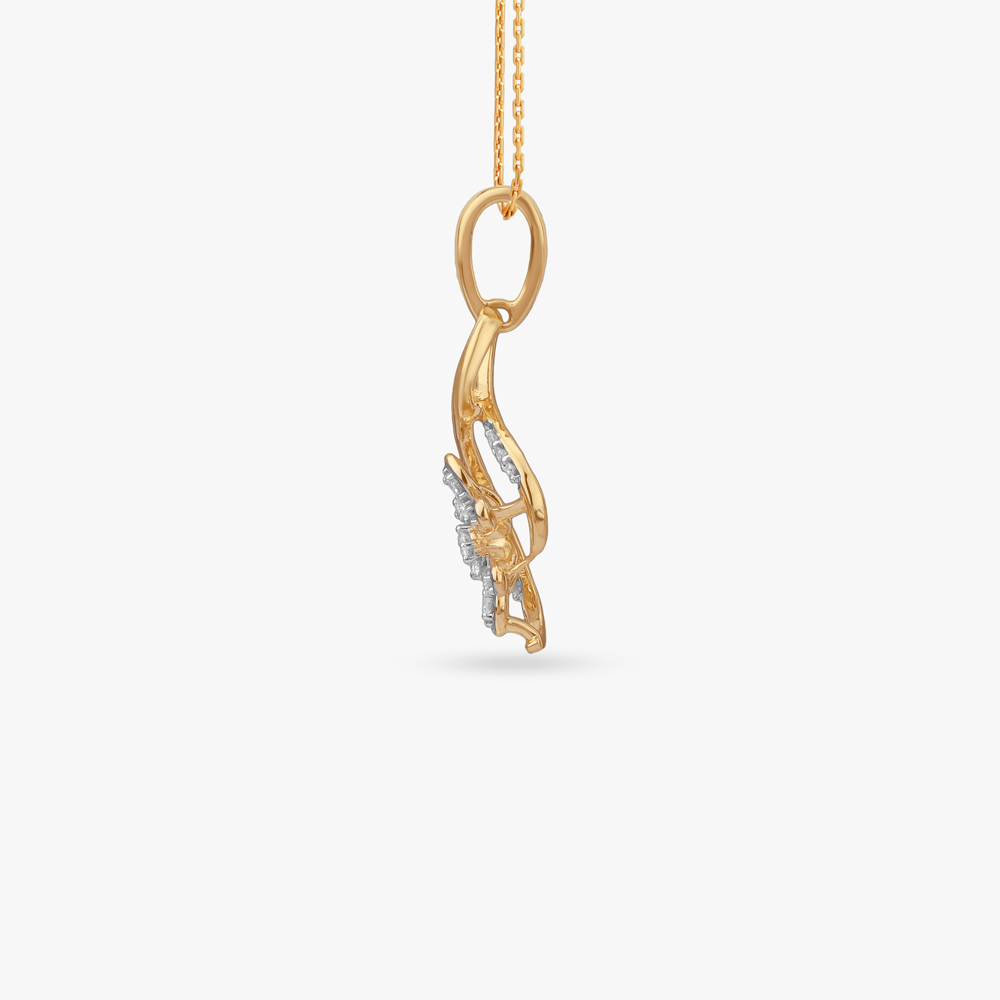 Flowing Petal Diamond Pendant,,hi-res image number null