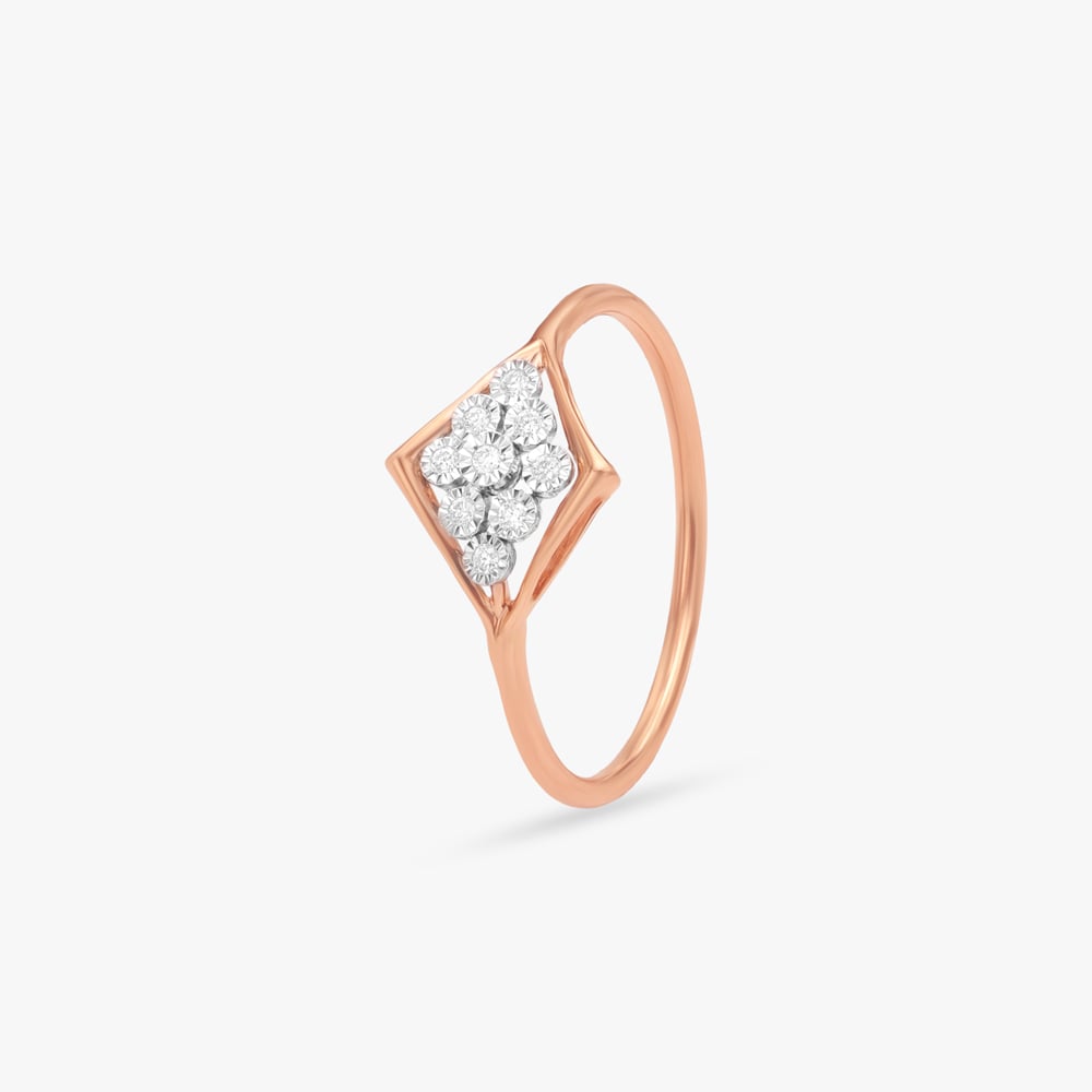 

Angled Bloom Diamond Ring