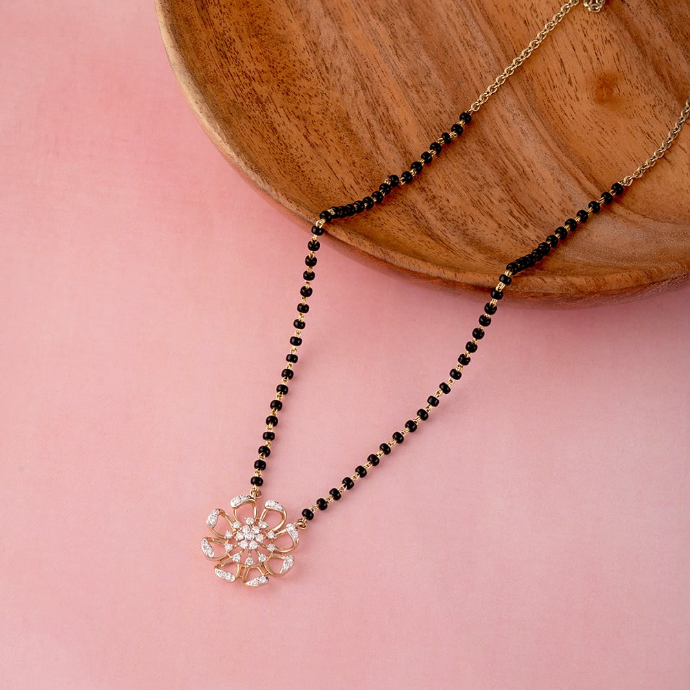 Blooming Bliss Gold and Diamond Mangalsutra,,hi-res image number null
